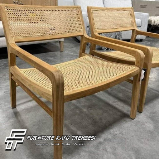 Jual Kursi Cafe Rotan Unik Model Minimalis Kayu Jati Murah FT-42