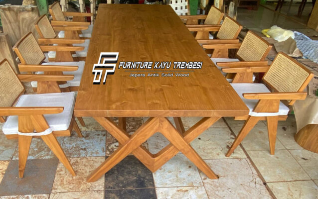 Meja Meeting, Meja Kantor, Meja Rapat, Meja Kayu Solid