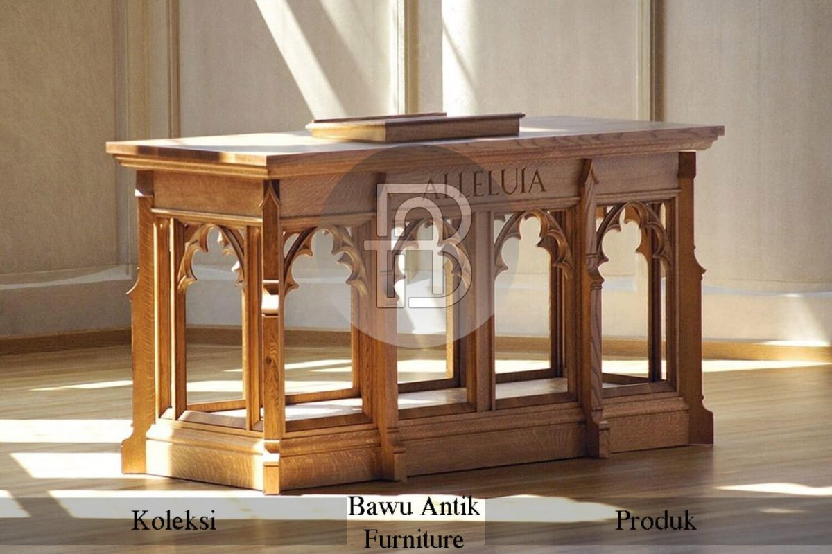Spesial Natal Meja Altar Gereja Model Natural Klasik BA-447