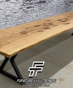 Model Meja Jati Solid Jepara Live Edge Style FT-113.2