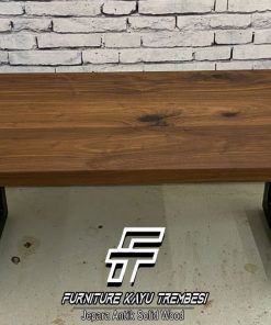 Solid Table Wood Natural Walnut Industrial Design FT-114.2