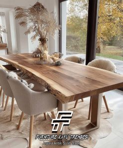 Meja Kayu Solid Jepara Desain Meja Makan Minimalis Modern FT-163.2