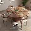 Meja Makan Kayu Jati Minimalis Model Bundar Spesial Idhul Fitri FT-178