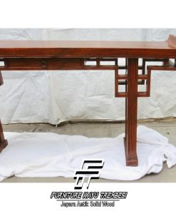 Meja Persembahan Kayu Jati Natural Walnut Minimalis Model FT-171.2