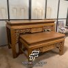 Meja Sembahyang Kayu Jati Solid Natural Walnut FT-168
