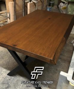 Meja Jati Solid Industrial Design Minimalis Dining Room FT-184.1