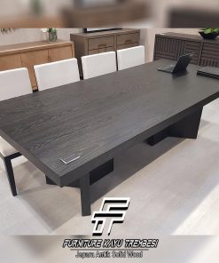 Meja Rapat Kayu Solid Kursi 8 Rustic Design FT-191