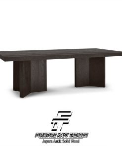 Meja Rapat Kayu Solid Kursi 8 Rustic Design FT-191.1