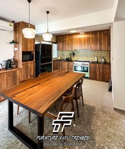 Dining Table Solid Suar Wood Industrial Design FT-209