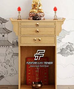 Meja Altar Buddha Minimalis Design Kayu Jati Solid Premium FT-200.1