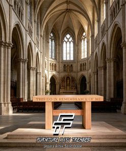 Meja Altar Minimalis Gereja Teak Solid Wood Premium FT-205