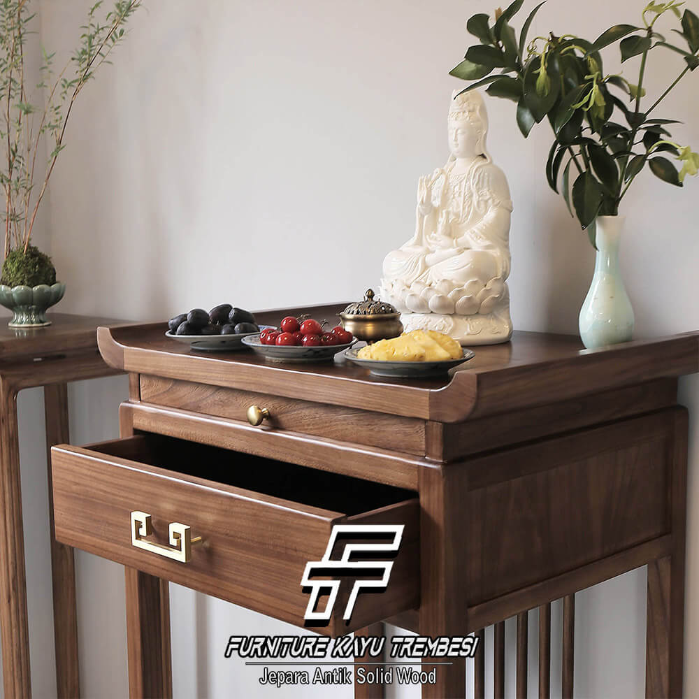 Meja Altar Minimalis Jati Natural Solid Wood FT-201.1