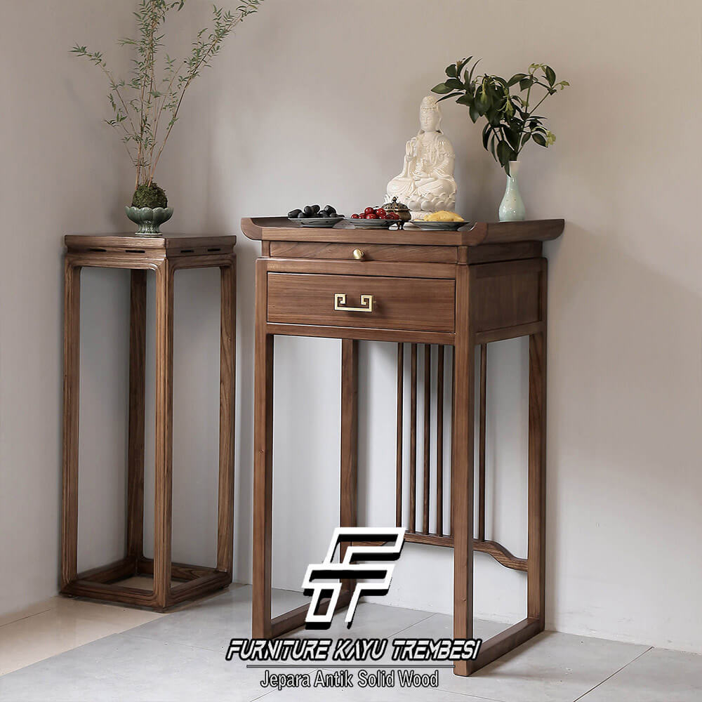 Meja Altar Minimalis Jati Natural Solid Wood FT-201.2