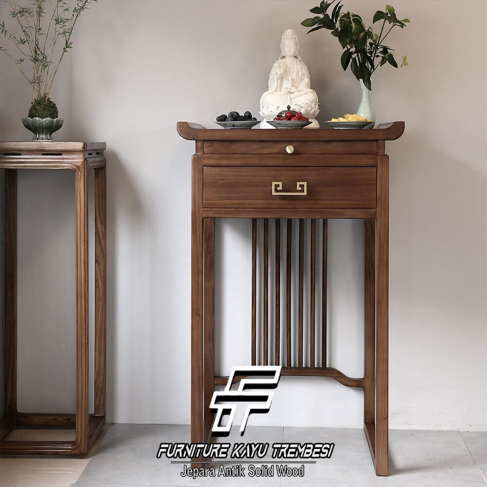 Meja Altar Minimalis Jati Natural Solid Wood FT-201 Meja Altar Minimalis Jati Natural Solid Wood FT-201