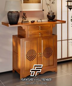Meja Persembahan Dewa Kayu Jati Natural Color FT-208