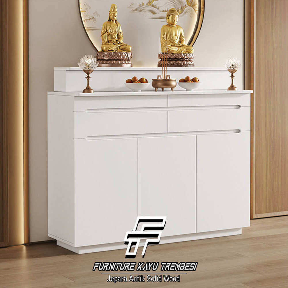 Meja Persembahan Doa Buddha Model Drawer Solid Duco Color FT-207 Meja Persembahan Doa Buddha Model Drawer Solid Duco Color FT-207