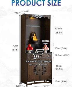 Meja Sembahyang Buddha Drawer Design Natural Color FT-197.1