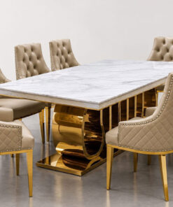 Meja Makan Marmer stainless