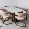 Set Meja Makan Marmer Modern